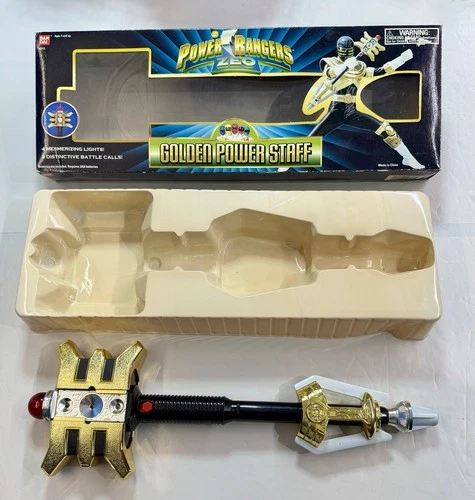 VTG BANDAI Power Rangers Zeo Golden Power Staff w/ Original Box