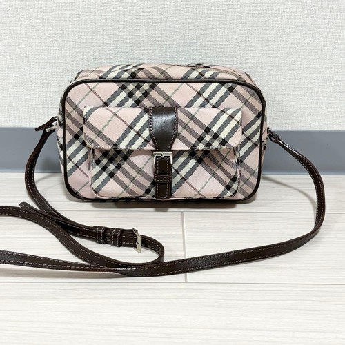 Burberry Blue Label Pink Nova Check Shoulder Bag Japan