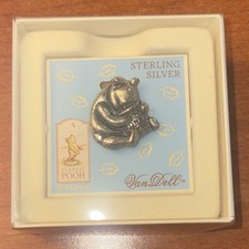 RARO! VAN DELL PLATA ESTERLINA DISNEY'S WINNIE THE POOH BROCHE/PIN NUEVO EN CAJA