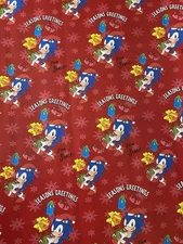 SONIC THE HEDGEHOG Christmas Wrapping Paper 25 Sq Ft