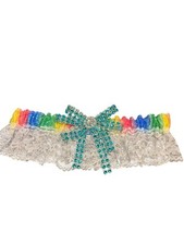 Sparkly Rainbow Wedding Toss Bridal Garter