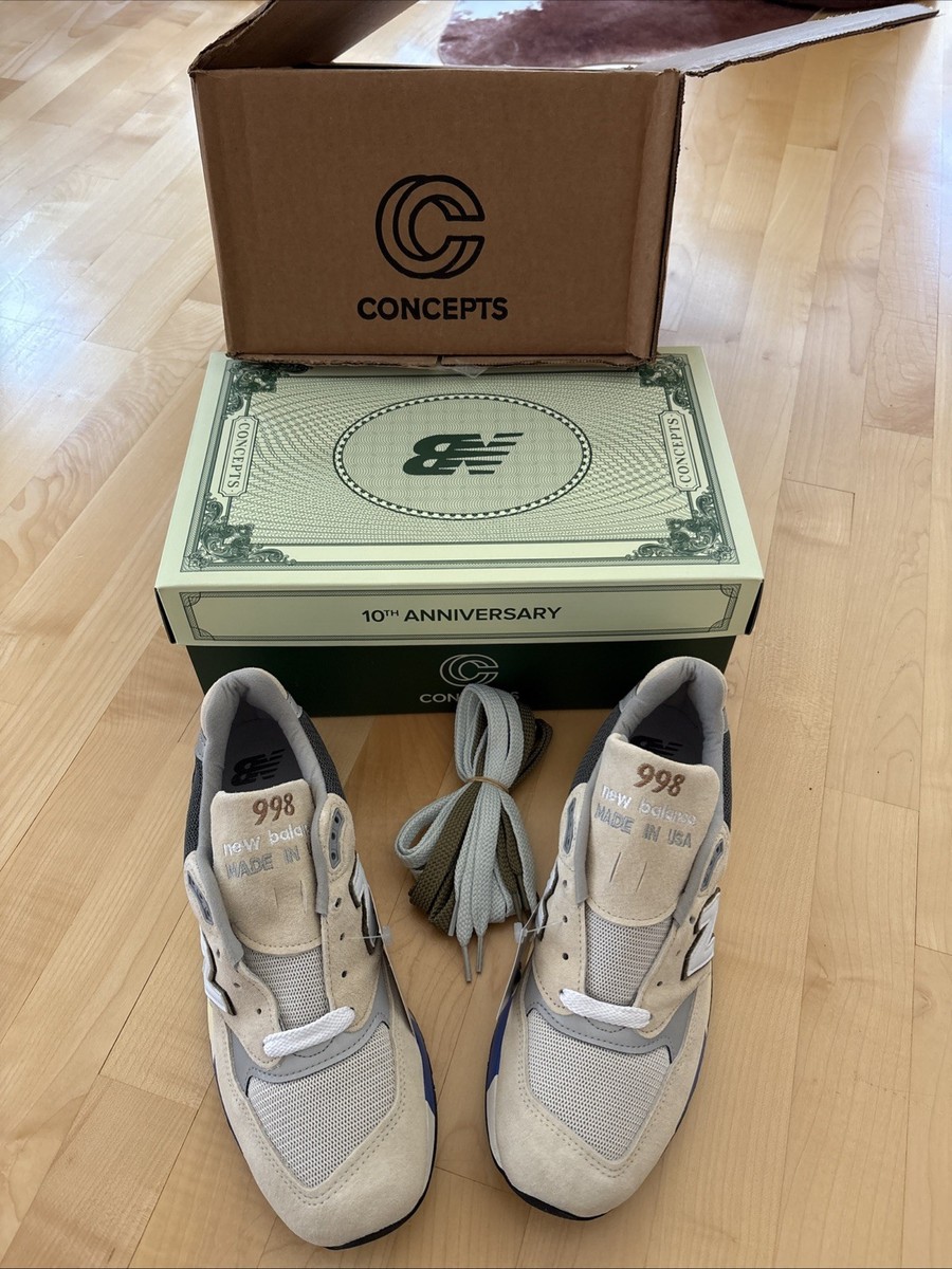 Size 8- New Balance Concepts x 998 Made in USA 2023 C-Note  display picture 1