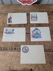 AUTHENTIC CIVIL WAR PATRIOTIC ENVELOPES, (5) UNUSED/CUT