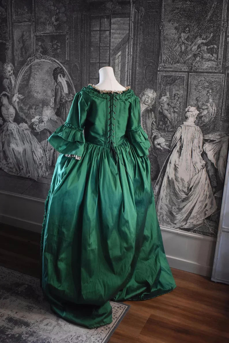 18th Century Rococo Green Evening Dresses Royal Queen Victorian Party Ball  Gowns | eBay