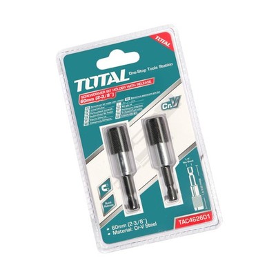 Total Schraubendreher Bithalter mit Auslöser - 2 Stück - TAC462601
