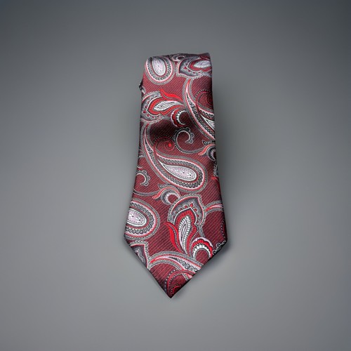 ERMENEGILDO ZEGNA 100% SILK TIE MADE IN ITALY Paisley Designer Tie - Picture 2 of 7
