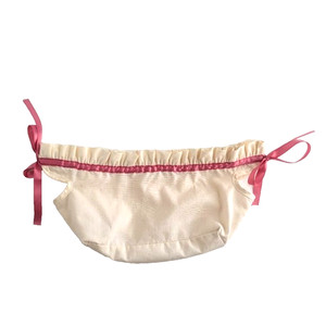 Longaberger Small Flower Pot Basket Liner White Pink Made in USA