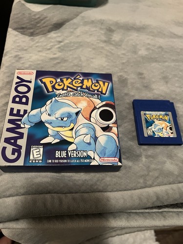 Pokémon Blue Version (Game Boy, 1998) - Box & Cartridge