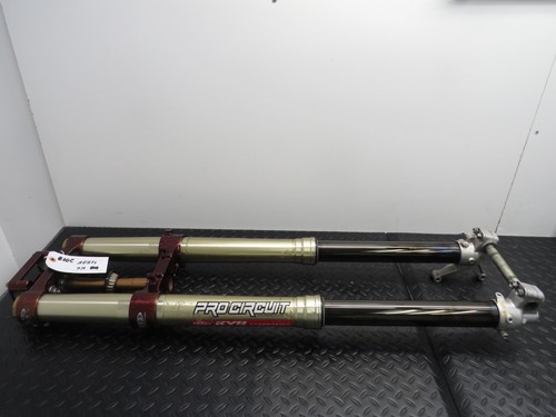 06-08 KAWASAKI KX 450F FRONT FORKS PRO CIRCUIT TRIPLE TREES & REVALVING NICE!