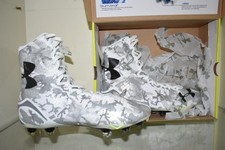 Under Armour Highlight MC Football Cleats 1246123 102 White/Gray Camo 9 DEFECT
