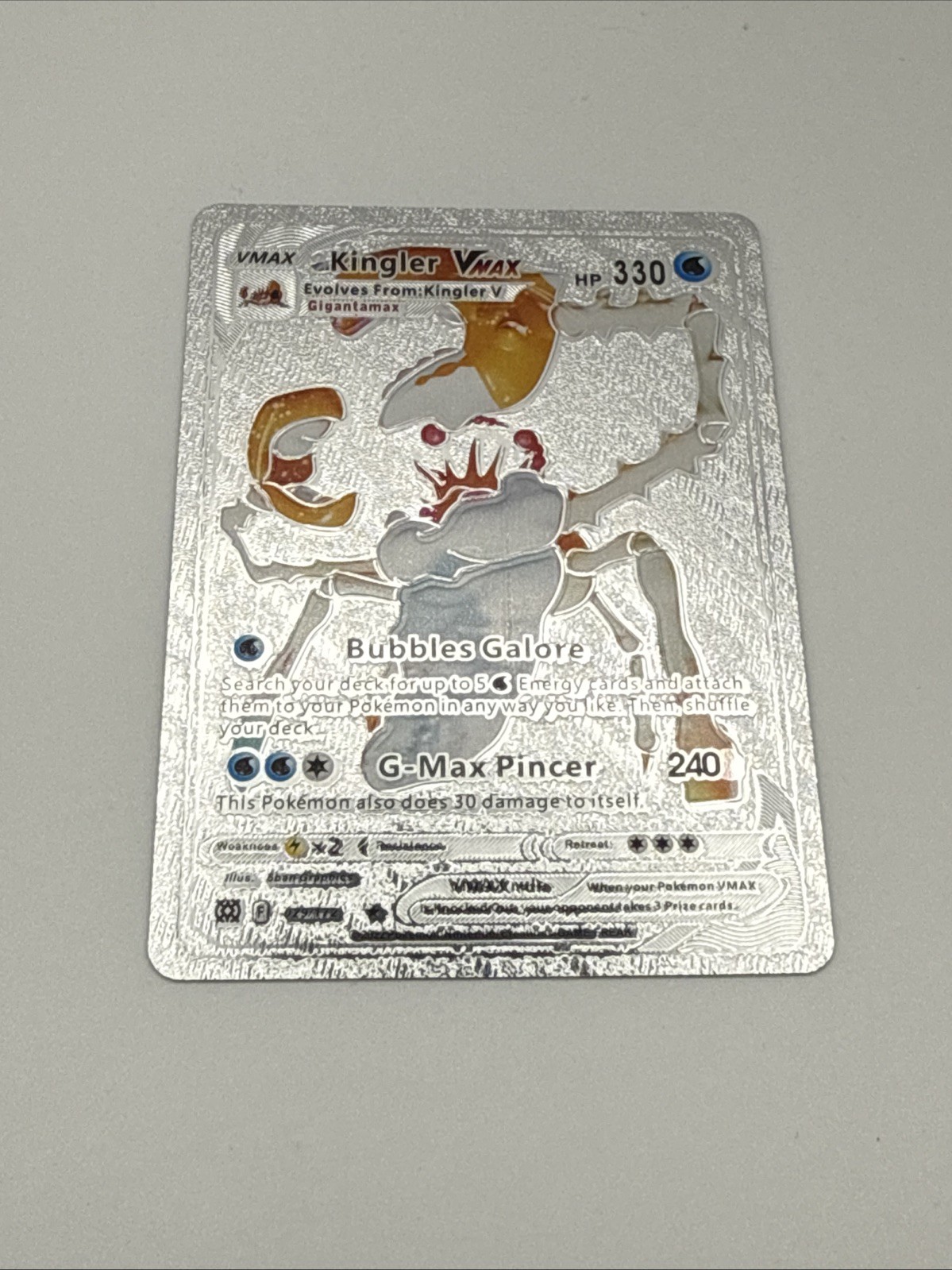 Kingler VMAX 029/172 Swsh09: Brilliant Stars Textured Metallic Foil Card
