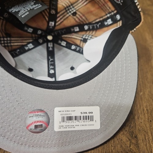 Chicago White Sox Black Brown Plaid 9Fifty SnapBack New Era Hat Cap - Picture 5 of 5