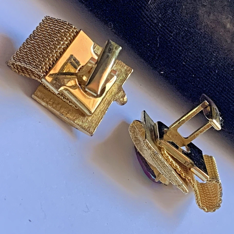 Gemelos Swank Tivoli lágrima gota aurora boreal estrás tono dorado cadena de malla Foto 4 de 4