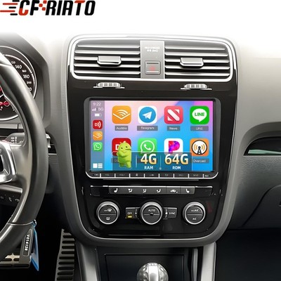 4+64GB Android 15 Autoradio Für VW Scirocco 2008-2018 Stereo Carplay GPS Navi FM