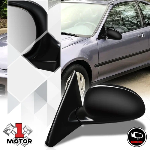 [Left] Driver Side Manual Adjust OE Style Mirror for 92-95 Honda Civic Hatchback