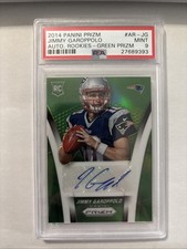 2014 Panini Prizm Jimmy Garoppolo Green Prizm RC Auto /25 - PSA 9