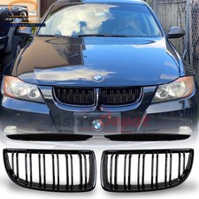 For 2005-2008 Bmw 3-series E90 E91 325i 328i 335i Front Kidney Grill Gloss Black