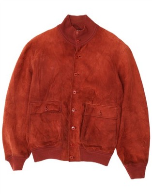 SCHIATTI&CO Herren Wildleder Bomberjacke IT 56 3XL Rot AU17