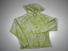 Champion Hoodie Womens Medium Green Tie Dye Pullover Casual Lounge Warm