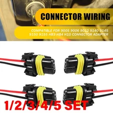 9005 9006 HB3 HB4 Headlights Fog Lights Connector Wiring Harness Socket 1-5SET