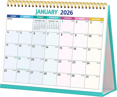 2026-2027 Desk Calendar Small Standing Flip Desktop Calendar Jan 2026-Dec 2027!!