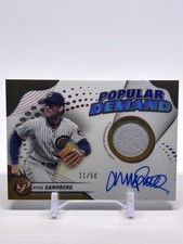 2024 Topps Pristine Popular Demand Ryne Sandberg Game Used On Card Auto /50