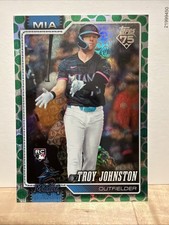 2026 Topps Baseball Troy Johnston Rookie Spring Training Green /99 Series 1