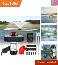 Energy Efficient 750W Pond Aerator Fountain with Timer & 100ft Power Cord