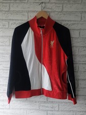 LFC Liverpool FC Vintage Retro Ladies Velour Tracksuit Black Red White Sz 14 M