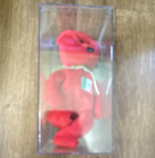 Ty Beanie Babies Red Bear Plush in Clear Display Case, Vintage 1997