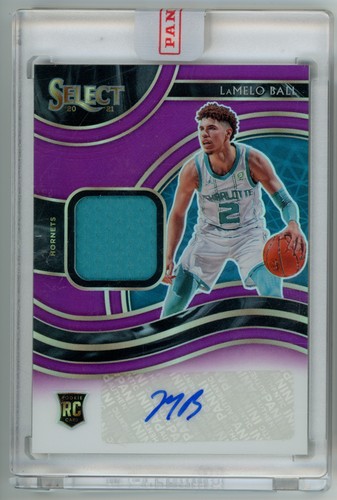 LaMelo Ball [Tie-Dye] #RJA-BAL 2020 Panini Select Rookie Jersey Autographs card