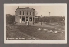 Stone City IOWA RPPC c1910 GENERAL STORE Post Office DEARBORN & SONS nr Anamosa