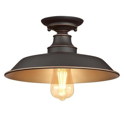 Roseto WCF27541 Red Deer 1 Light 12''W Semi-Flush Ceiling Fixture - Oil Rubbed