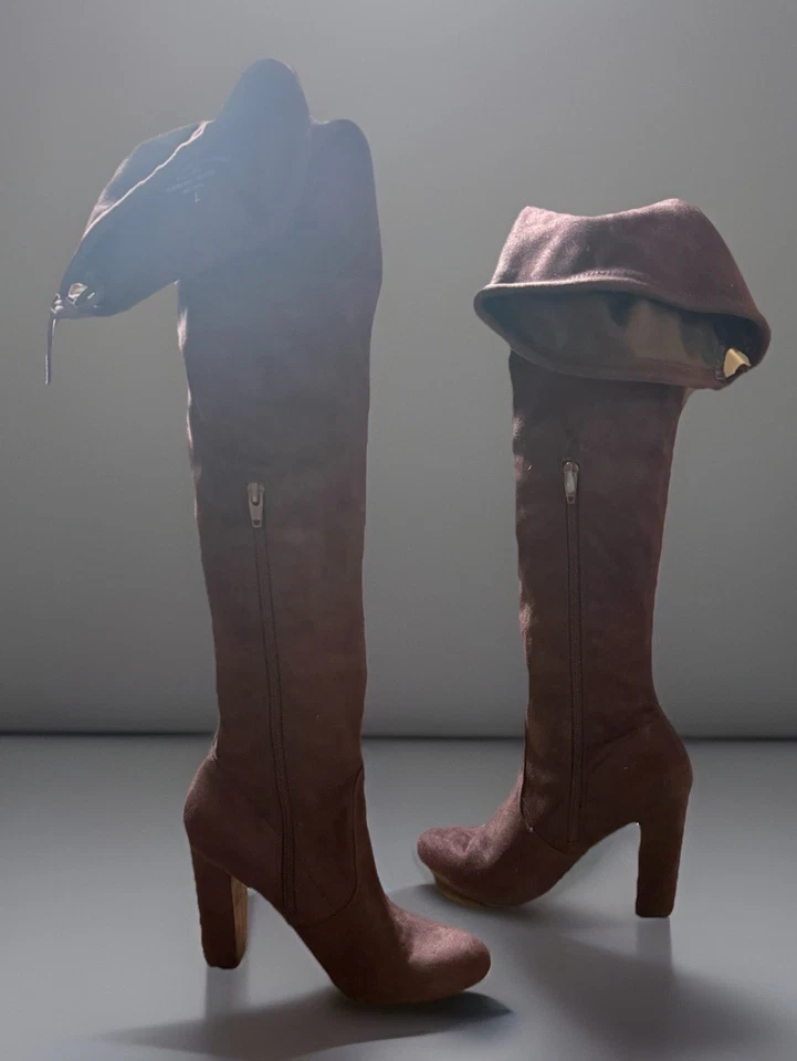 Фиолетовые женские сапоги выше колена размер 7 - Изображение 3 из 4