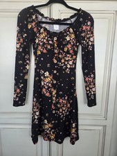 Floral Milkmaid Dress Women's Xs Peasant Boho Women's Xs Juniors Sz 1 Romantic