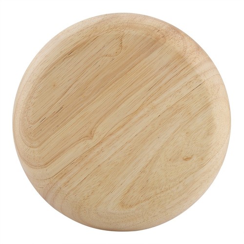 Rubber Wood Round Wooden Plate Pizza Plate (12.5*12.5cm) - Bild 2 von 11