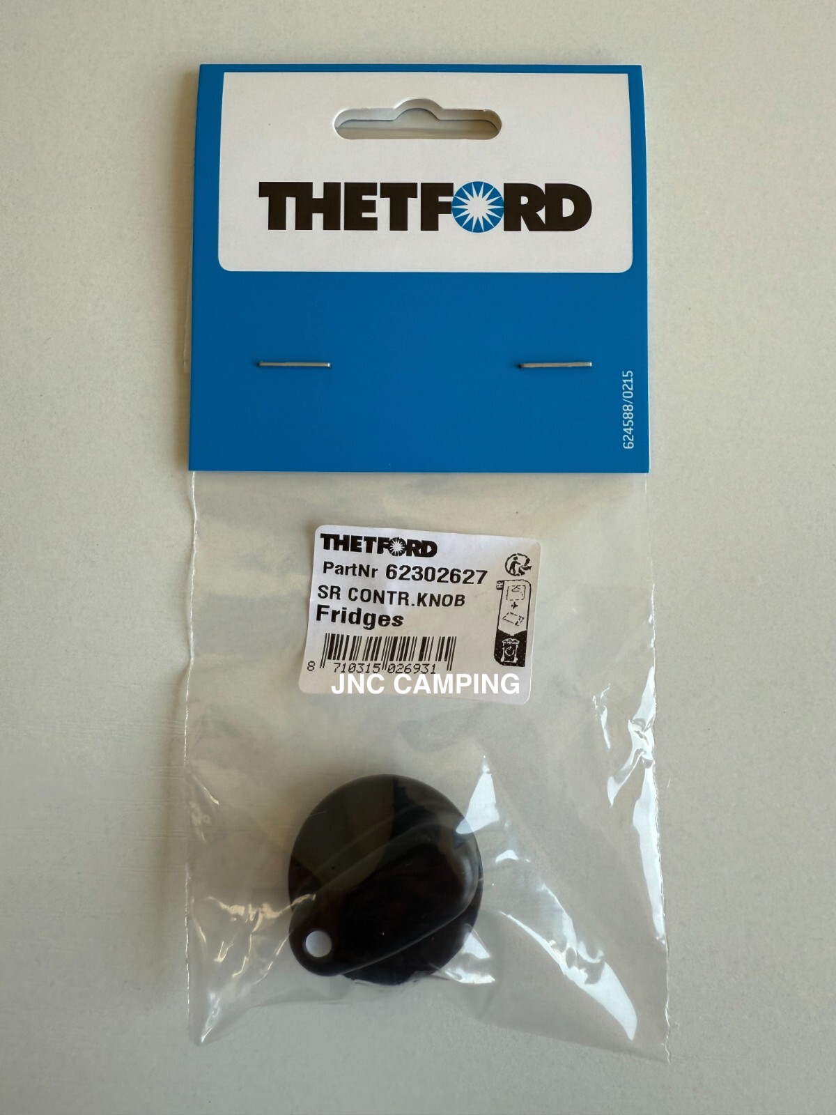 Thetford Fridge Gas Control Knob Black Spare Replace Caravan Motorhome 62302627