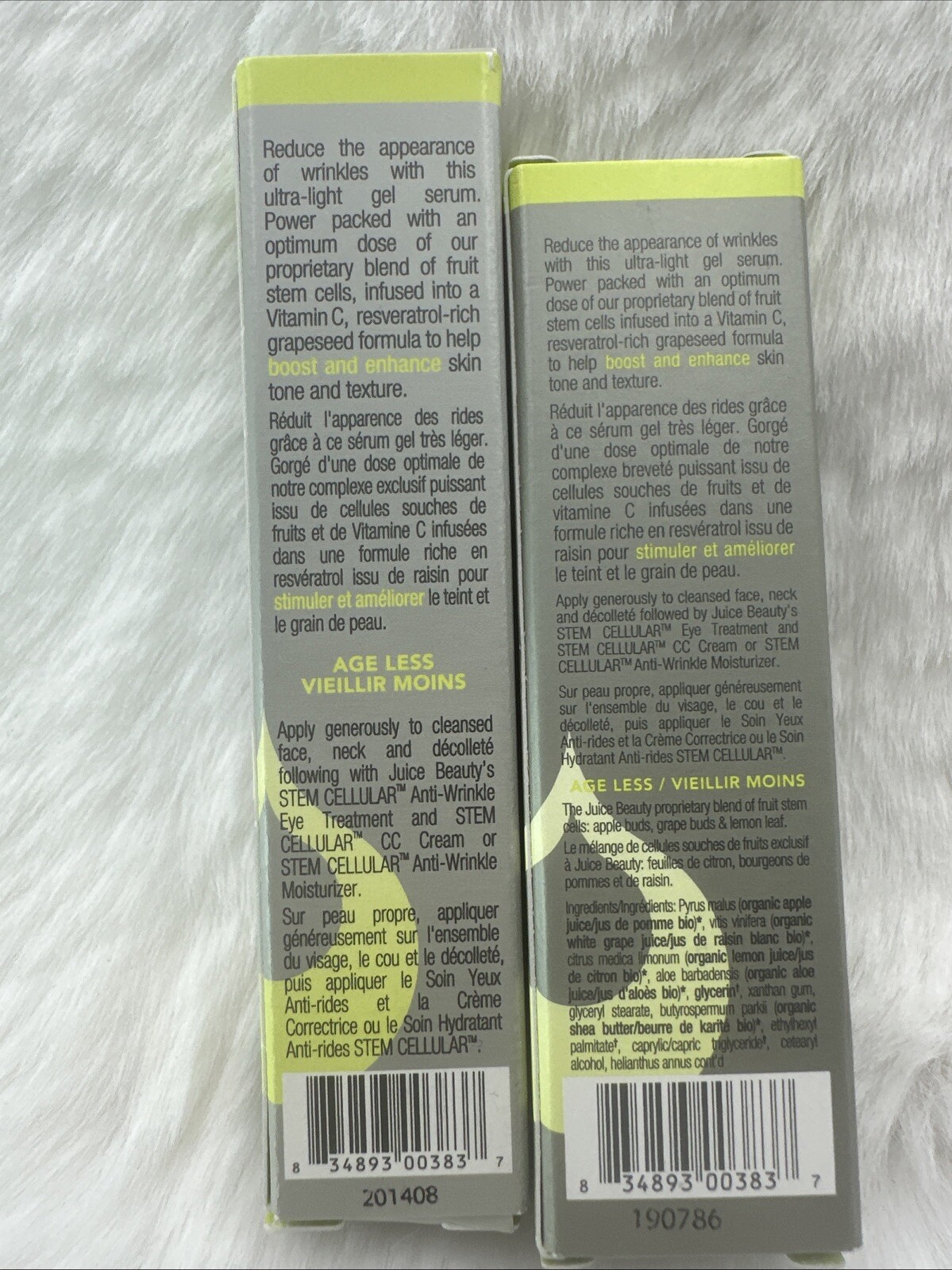 2 Pc - Juice Beauty Stem Cellular Anti-Wrinkle Booster Serum 0.26 fl.oz Each New