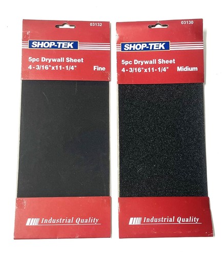 10 Stück 4-3/16 Zoll x 11-1/4 Zoll Trockenbauplatten (5 Stück mittel & 5 Stück fein) - Bild 2 von 2