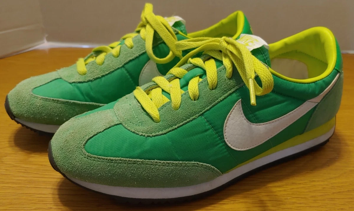 Green and yellow running best sale shoes