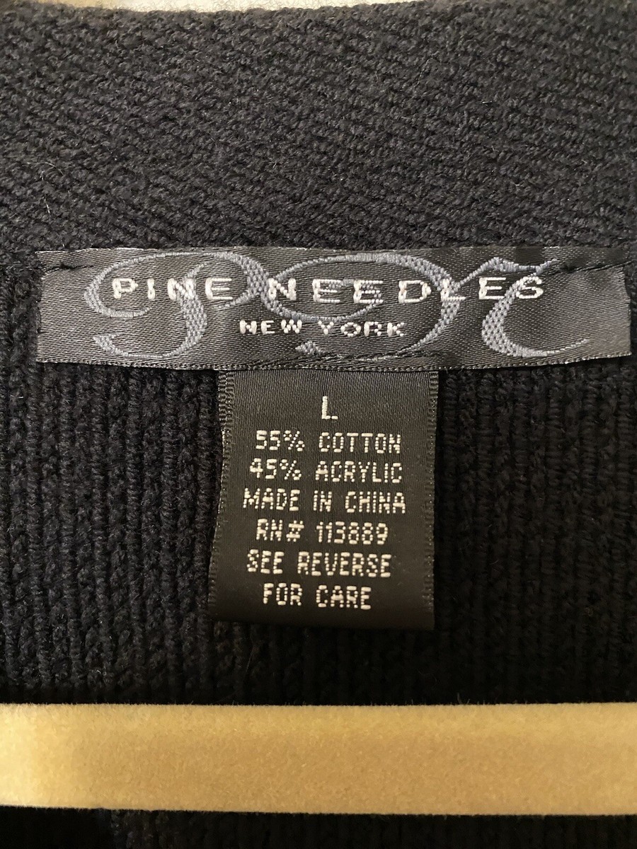 PINE NEEDLES NEW YORK SWING SWEATER HIP MOD STYLISH ELBOW LENGTH