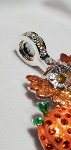 Kirks Folly Orange Moon Harvest Autumn Owl Necklace Enhancer - Picture 9 of 9