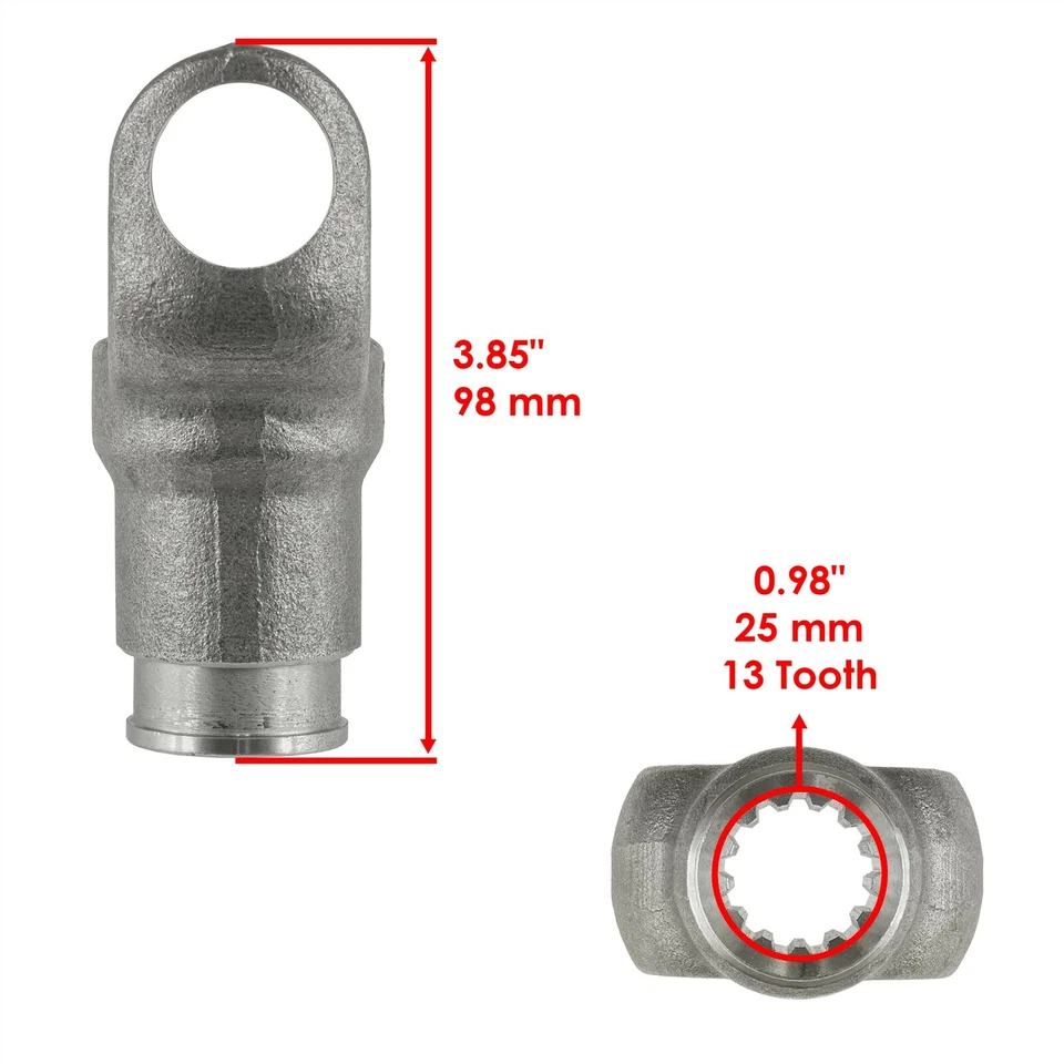 Front Drive Shaft Yoke Kit for Suzuki Quadrunner 4WD LT-4WD 1987-1995 w/ U-joint - Image 3 of 4