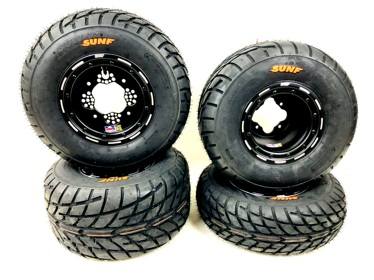 DWT G3 Beadlock Wheels Sunf A021 Street Road Tires Yamaha YFZ450