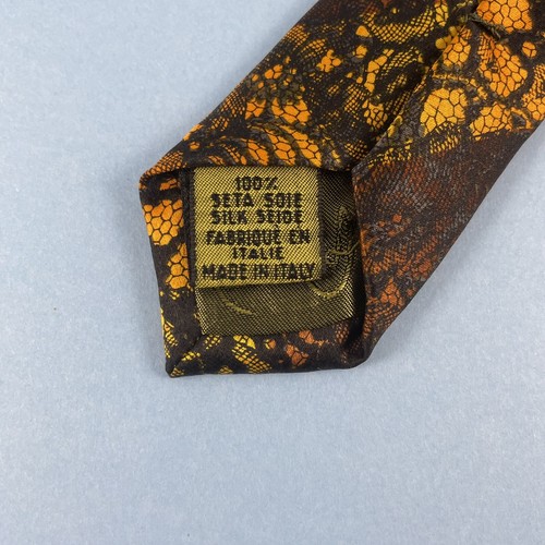 Christian Lacroix Multi Color Stripe Floral Tie 100% Silk Mens Necktie 57” 3.75” - Picture 7 of 7