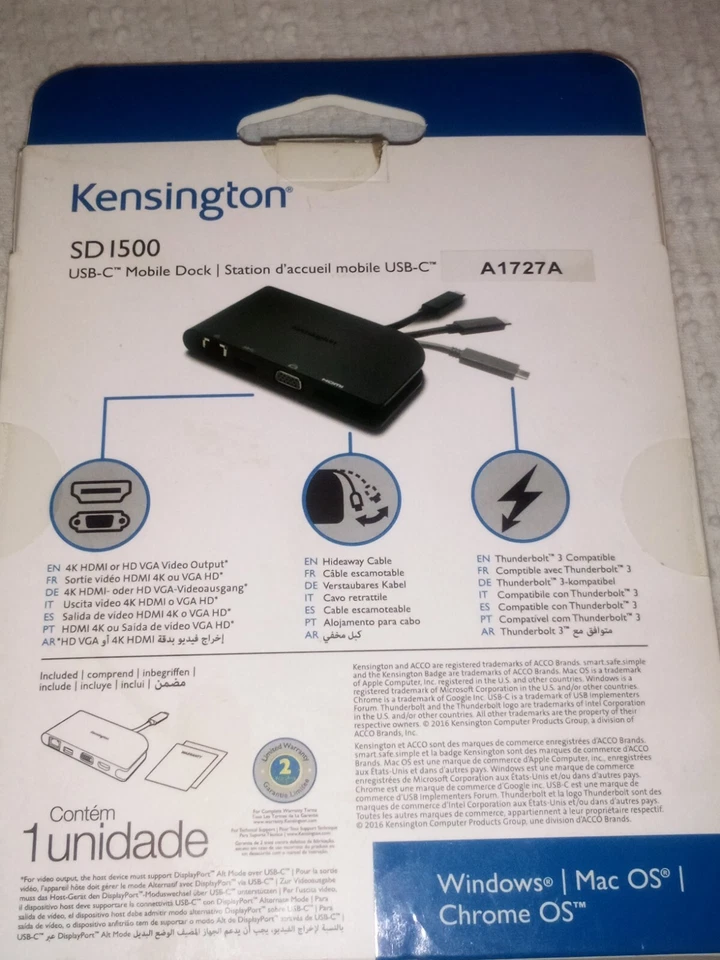 Estación base móvil Kensington SD 1500 USB-C Foto 3 de 4