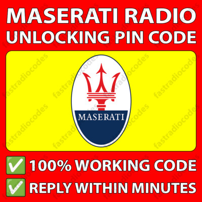  MASERATI RADIO PIN CODE QUATTROPORTE GHIBLI HEBE GRANTURISMO GRANSPORT 
