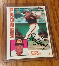 STEVE GARVEY Autograph Auto Signed 1984 TOPPS PADRES Blue Autograph