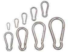 Karabinerhaken Edelstahl A4 rostfrei Karabiner Haken Karabiner Niro V4A 9 Gr&ouml;&szlig;en