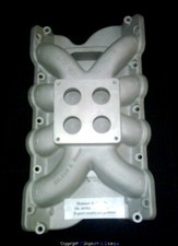 NOS Holman & Moody logo Boss 429 NASCAR D-port Dominator aluminum int manifold!